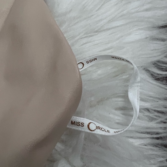 Miss Circle - Tan Vegan Leather One Shoulder Ruched Mini Dress - Brand New - Picture 7 of 9